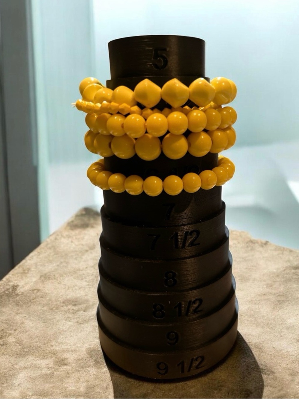 Yellow Beaded Stretch Bracelet Set - Women’s Costume Jewelry